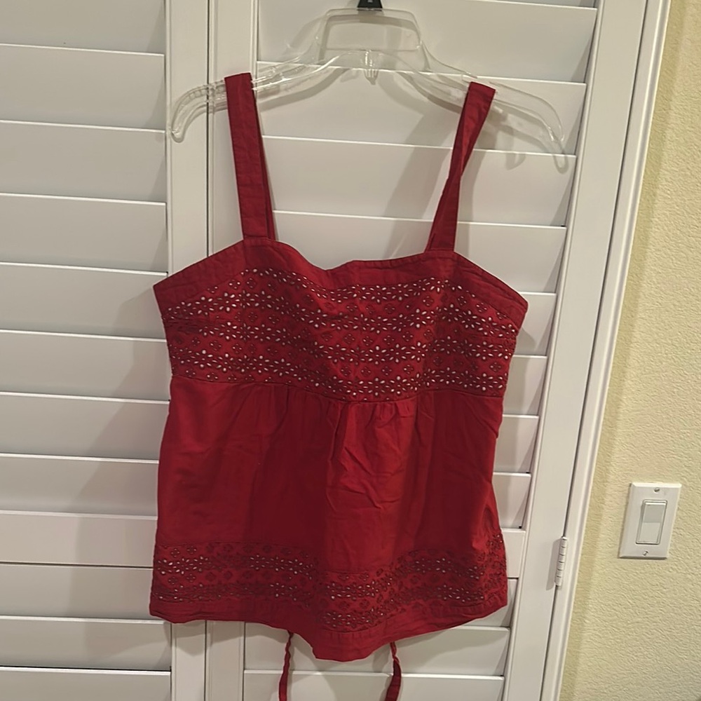 Tommy Hilfiger Red Embellished Bustier Camisole